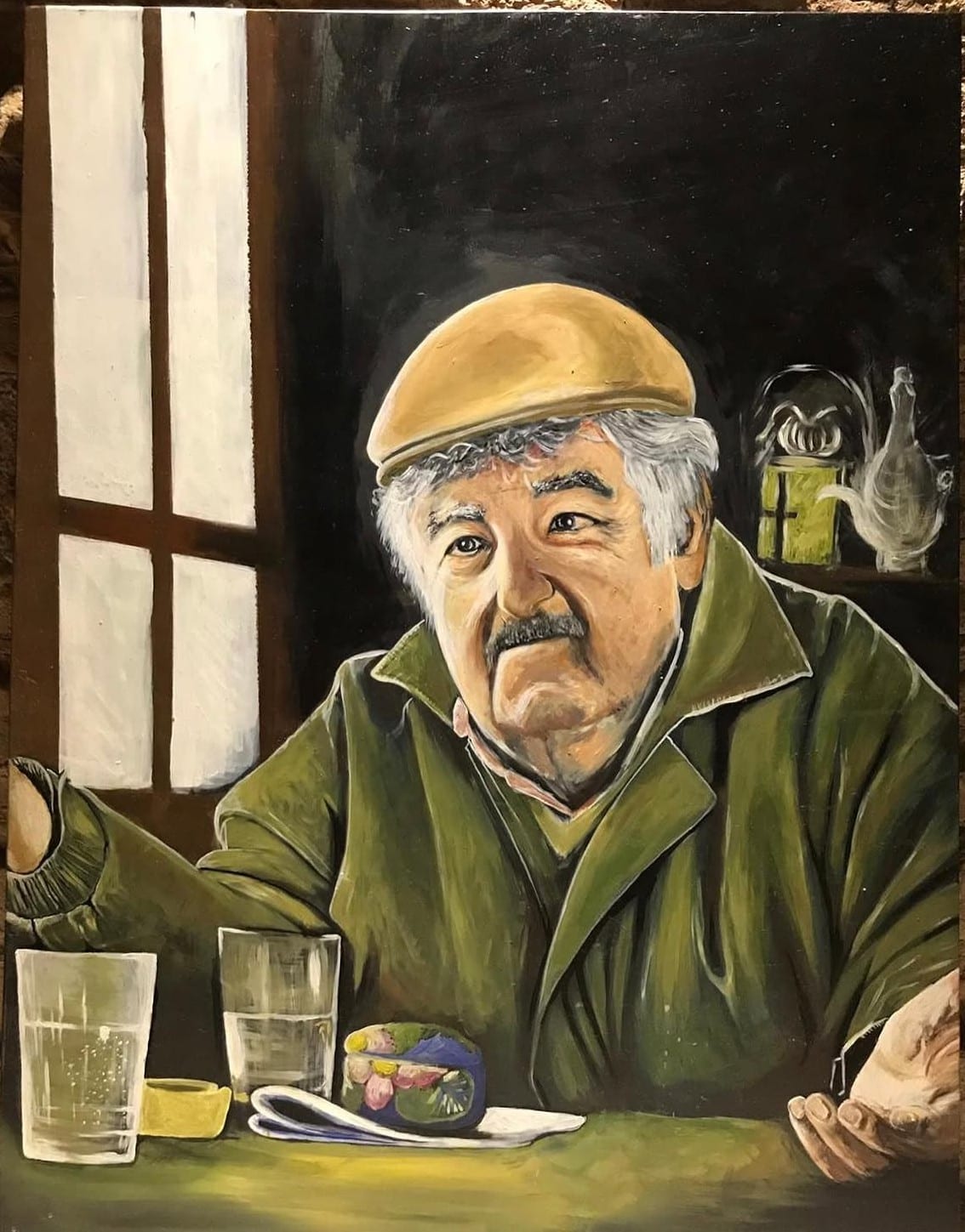 Mujica — Kara tahta üzerine akrilik boya — 2019